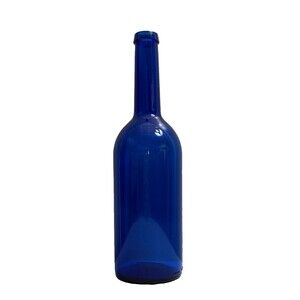 John Harvey Cobalt Blue Glass Sherry Bottle Spain 750ml UK Reg 118189